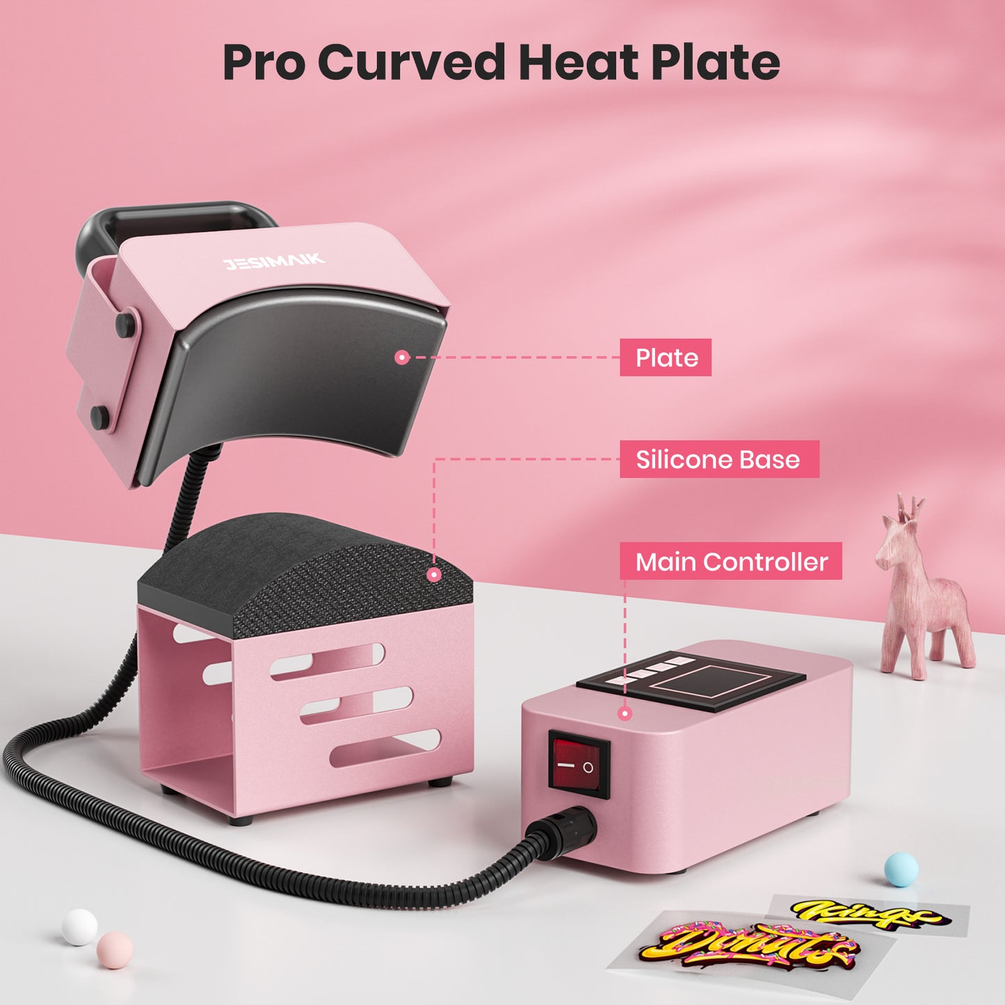 Pink Heat Press Machine for Caps