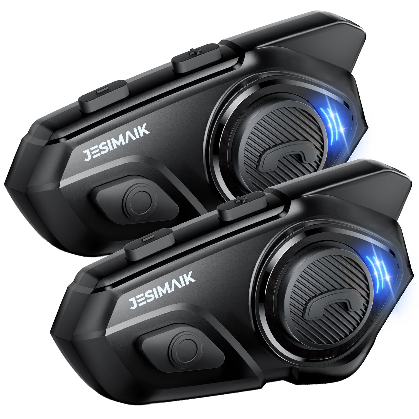 Motorcycle Helmet Bluetooth Headset, Multitasking Audio Helmet Communication System, 10 Riders Pairing 2000M Motorcycle Bluetooth Intercom, HiFi Stereo/Music Sharing/AI Voice/FM Radio, 2 Pack